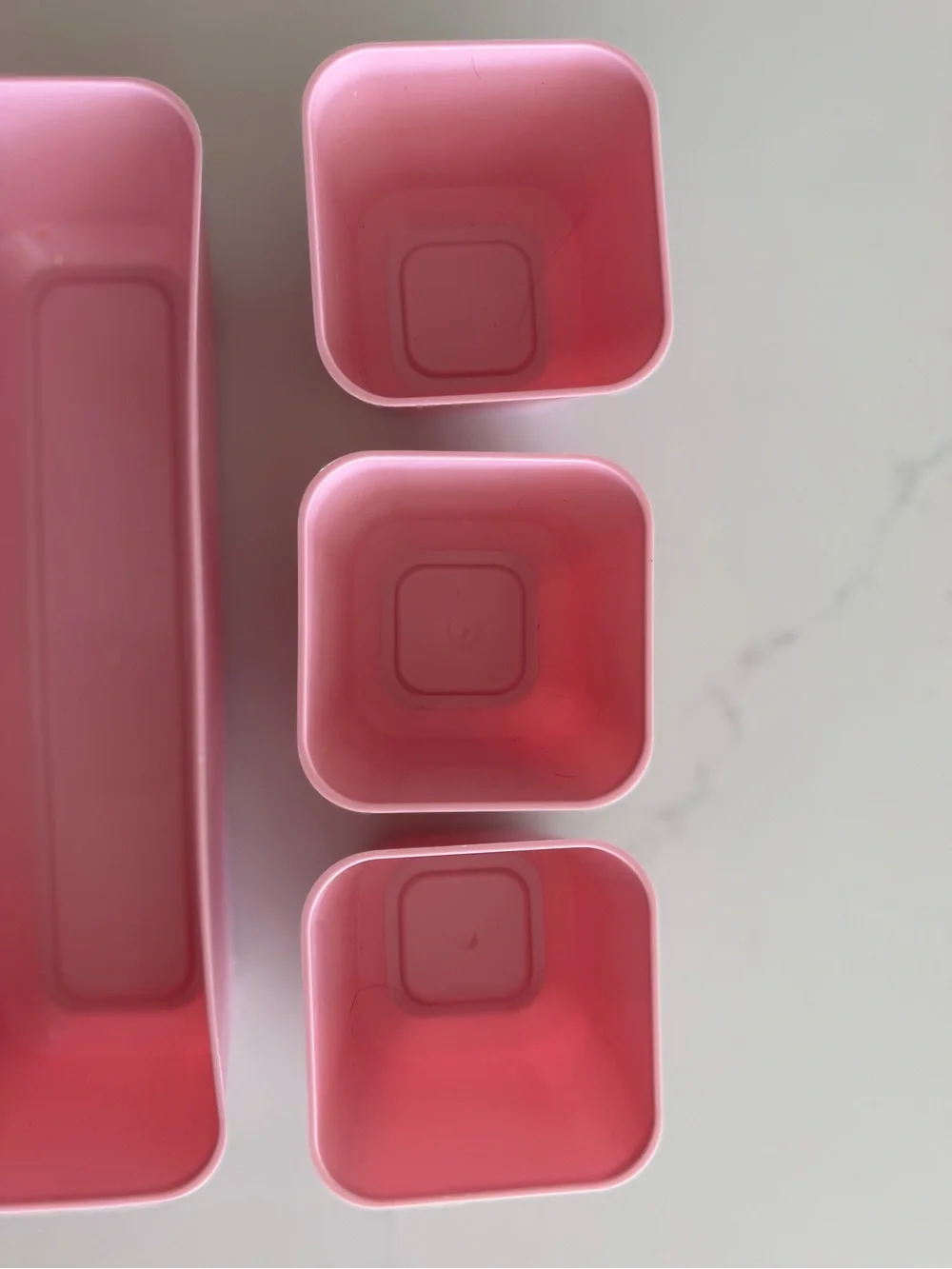 Pink Modular Drawer Organizer Set - 6-Piece Home Storage Trays